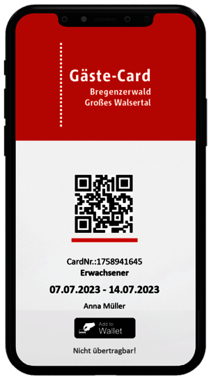 Der Walser - Digital Guest Card